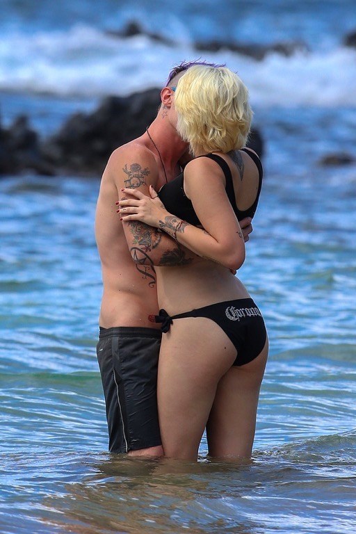 Paris Jackson snapped getting cuddly on the beach with her BF